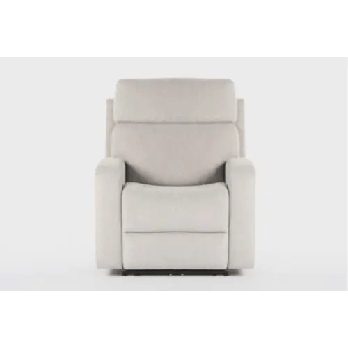 Torin Stone Greige Fabric 35" Power Recliner With Usb