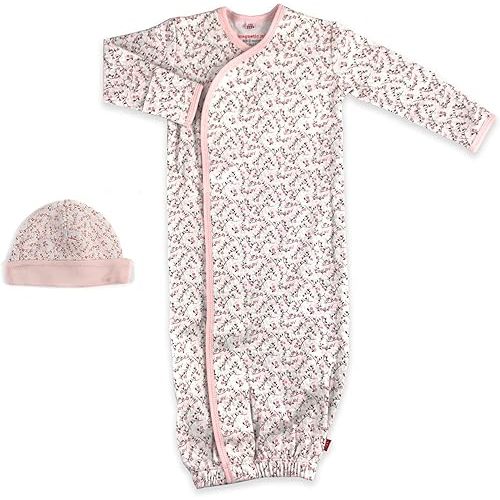 Magnetic Me Organic Cotton Newborn Sleeper Gown & Hat Set | Super Soft Organic Cotton Fabric Sleep Sack