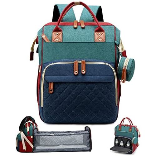 Diaper Bag Backpack with Changing Station, Baby Diaper Backpack Bag, Large Diaper Bag, Waterproof Multi-Function Travel Portable Mommy Bag, Newborns Gift