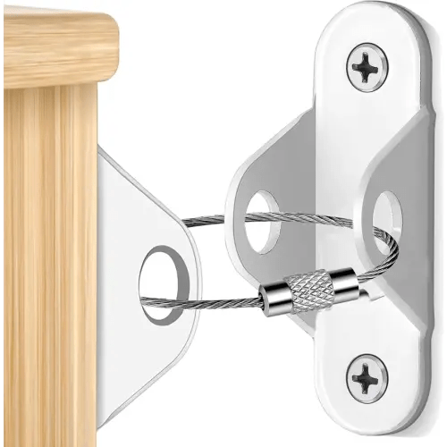 [UPGRADE 2.0] JIUDONE Furniture Anchors (12 Pack) for Baby Proofing,Furniture Strap Anti Tip Furniture Anchor Securing 400 lbs/Keep Baby Pet Safety from Falling Furniture,Metal Earthquake Straps,White