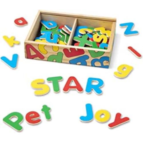 52 Wooden Alphabet Magnets in a Box - Goes alongside magnet board