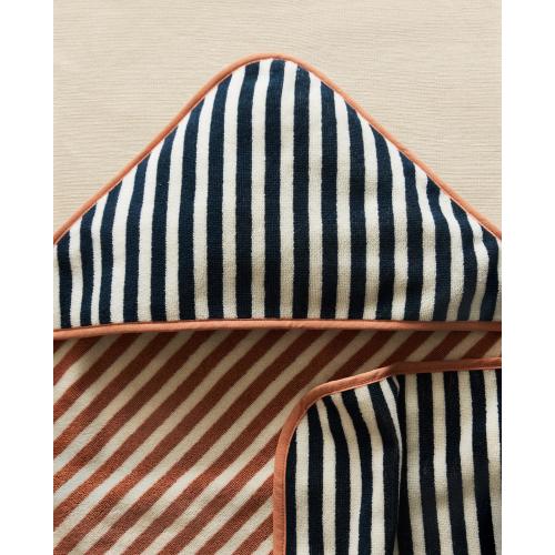 REVERSIBLE STRIPED HOODED BABY TOWEL | Zara Home United States of America