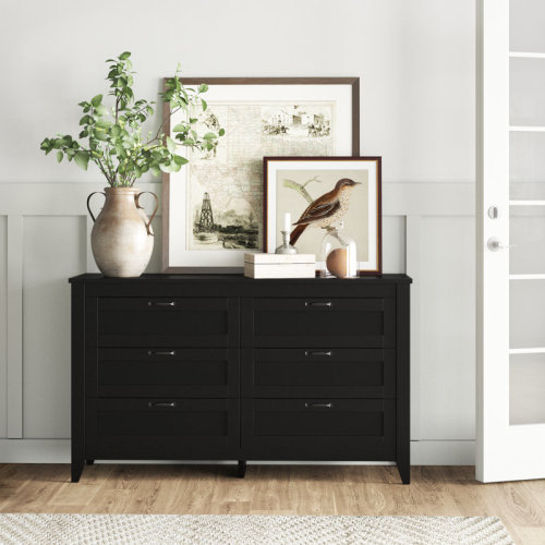 Lark Manor™ Serefina 6 Drawer Wood Double Dresser & Reviews | Wayfair