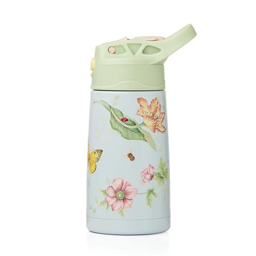 Lenox 895741 Butterfly Meadow Light Blue Stainless Steel Kids Water Bottle