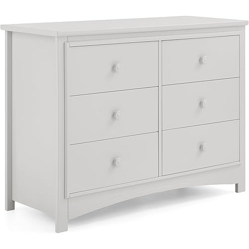 Delta Children Perry 6 Drawer Dresser - Greenguard Gold Certified, Moonstruck Grey