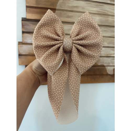 BOW - TAN DOTS