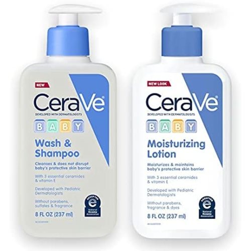 CeraVe Baby Wash & Shampoo 8 oz & Baby Lotion 8 oz Set