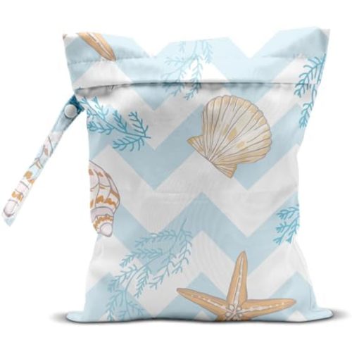 Wet Dry Bag, Wet Bag for Swimsuit, Travel, Beach, Pool, Diapers, Dirty Yoga Gym Clothes, Summer Vacation Essentials, Starfish Travel Gifts for Women