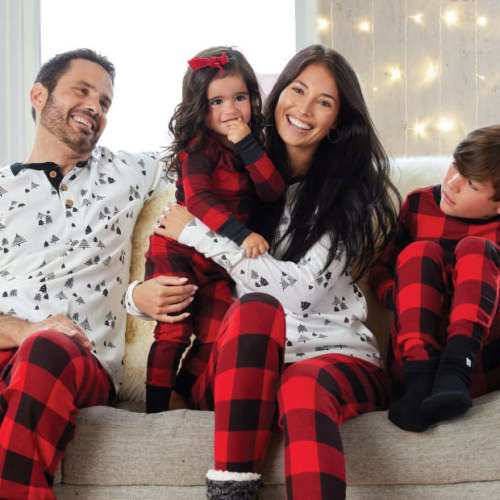 Honest Baby Clothing Organic Cotton Holiday Matching Family Pajamas