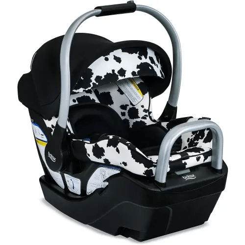 Britax Willow SC Infant Car Seat, Rear-Facing Car Seat with Alpine Base, ClickTight Technology, RightSize System, Cowmooflage