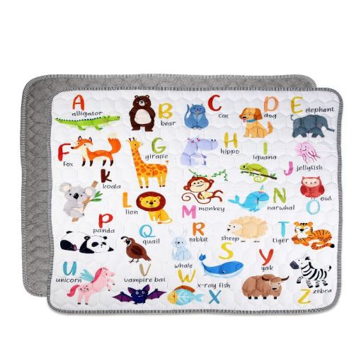 Babyluv"50x50in Non-Slip Foldable Baby Play Mat, Machine Washable Crawling Mat for Infants & Toddlers"MultiColor