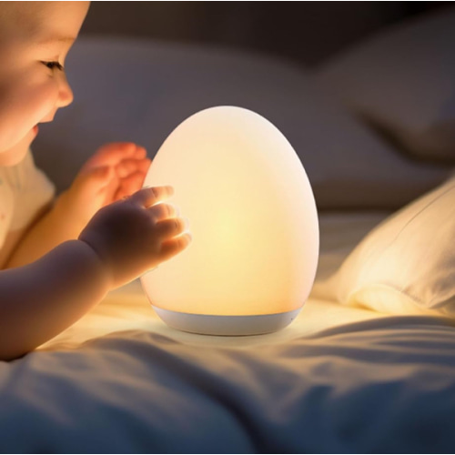 Portable Night Light with 7 RGB Colors - Rechargeable, Dimming, & Touch Control