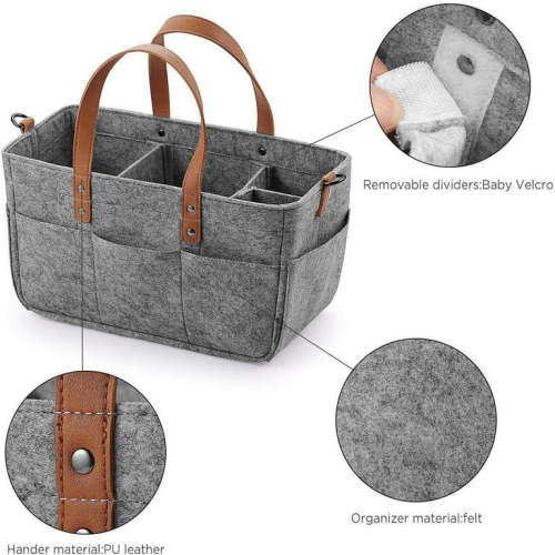 Baby Diaper Caddy Organizer, Diaper Organizer, Baby Organizer, Car Diaper Caddy, Baby Caddy Organizer, Portable Diaper Caddy,Diaper Organizer for Changing Table,Baby Organizer for Nursery,13"x6.3"x7"