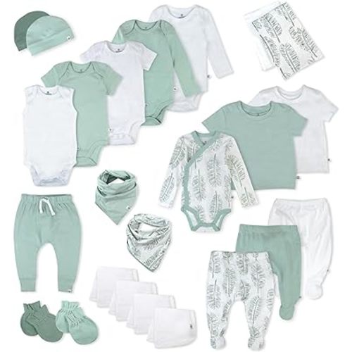 HonestBaby unisex-baby Multipack Gift Sets 100% Organic Cotton for Newborn Infant Baby Boys, Girls, Unisex