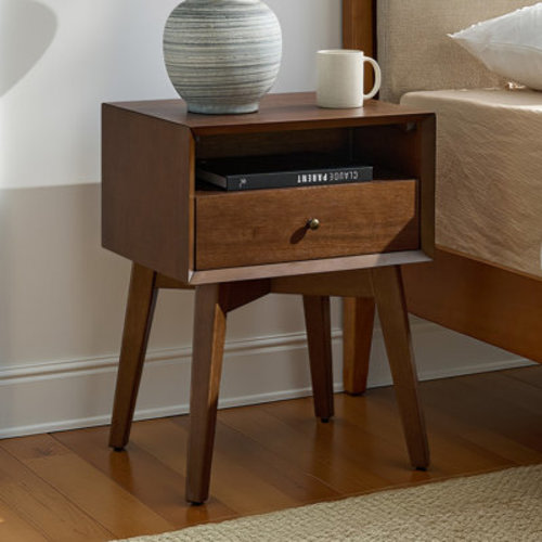 Solid Wood Nightstand | Walnut