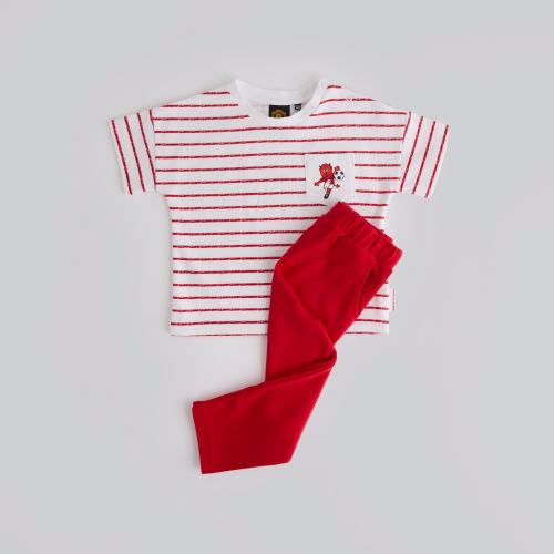 Manchester United Baby Stripe Fred Pocket T-Shirt & Pants Set