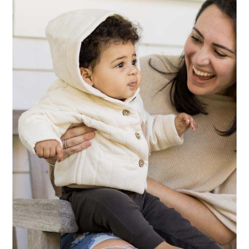 Organic Cotton Quilted Jacket - Oat – Burt's Bees Baby