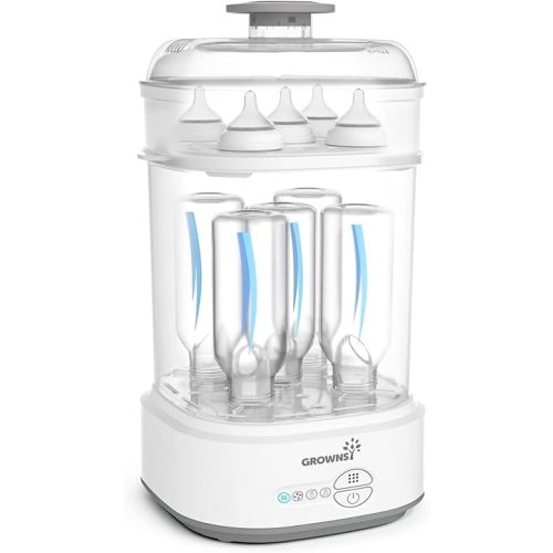 Bottle Sterilizer and Dryer, Compact Baby Bottle Sterilizer, Electric Steam Bottle Sanitizer for Baby Bottles, Pacifiers, Pump Parts