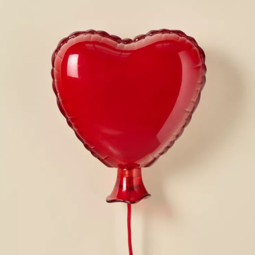 Mylar Heart Balloon Shape Resin Sconce
