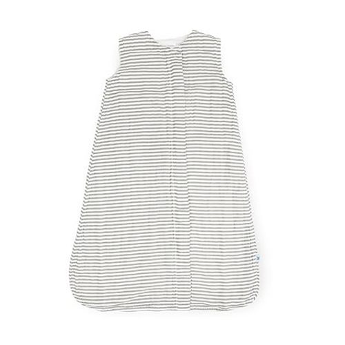 Little Unicorn 0-6 Month Premium Muslin Sleep Sack 1.1 TOG | Soft & Breathable Muslin Cotton for safer sleep | 2 way zipper (Grey Stripe)