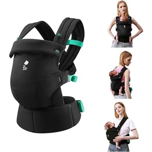 Bc Babycare CocoonGo Baby Carrier – CloudTouch Soft & Ergonomic Baby Carrier for 7–44 lbs | Easy to Wear, Adjustable Fit, Travel-Ready, Machine Washable (Black)