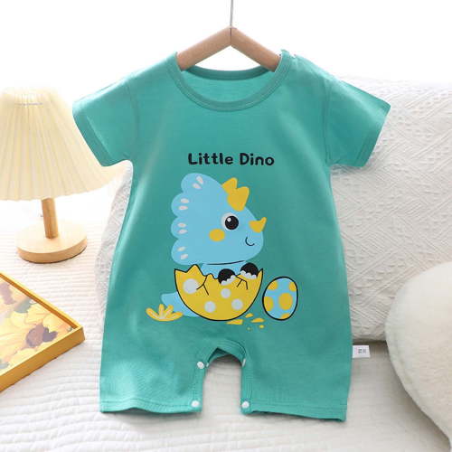 0-3 Monthes Newborn Baby Boy Girl Clothes Summer Outfits Infant Short Sleeve Romper Jumpsuit Bodysuit Cute Newborn Clothes for Girl Boy Green