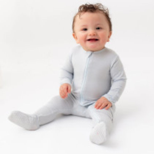 Bamboo Little Bamboo Footie - Blue, 0-3 M