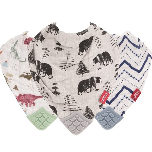 Nuby Cotton Drool Baby Bibs, 3pk Unisex