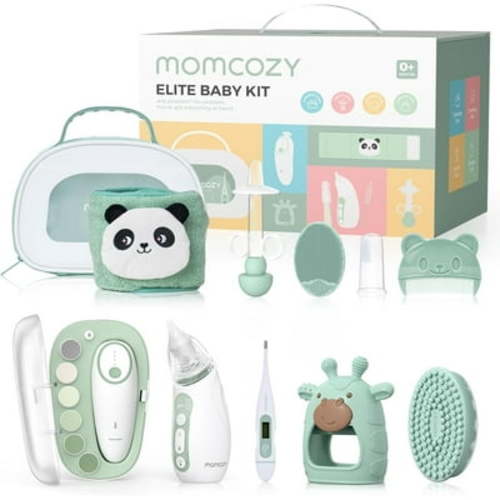 Momcozy Elite Baby Kit, Care Set with Electric Nail File, Bath Brush cradle cap brush, comb, etc.