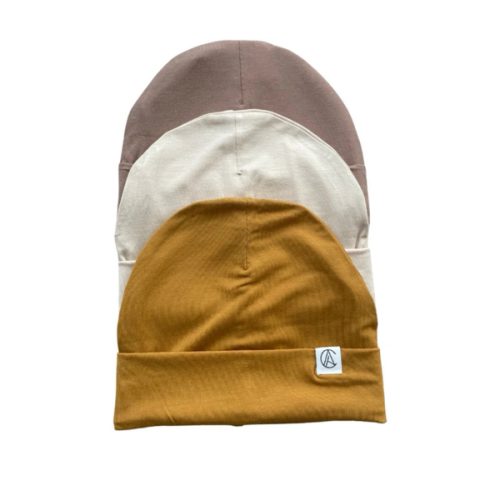 Newborn Satin Lined Jersey Beanie Gift Set-Neutral – Aarin & Co.