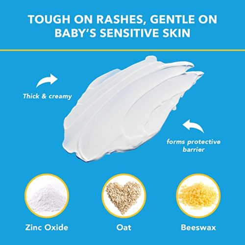 Triple Paste Diaper Rash Cream for Baby - 3 oz Tube - Zinc Oxide Ointment Treats, Soothes and Prevents Diaper Rash - Hypoallergenic Formula with Soothing Botanicals (Pack of 2) - 3 Ounce (2 pack)
