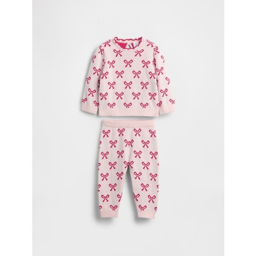 Baby Bow Sweater Outfit Set