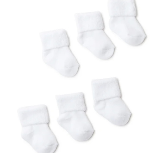 Carter's Child of Mine Calcetines de Felpa con Puños Doblados para Bebé Tallas Recién Nacido-6 Meses
