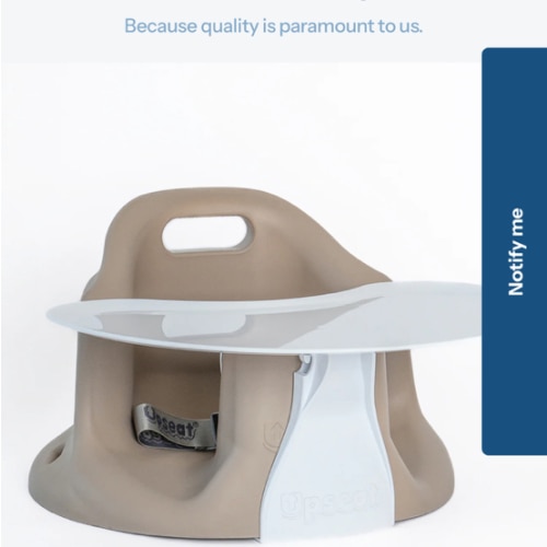 Upseat Baby Floor & Booster Seat with Tray - Coconut