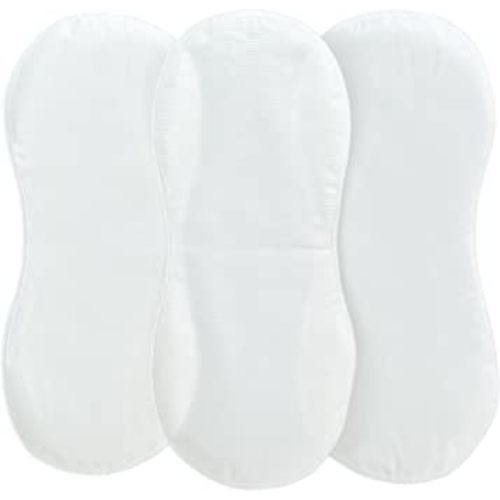 Changing Pad Liner, Fits in Peanut Shaped Changing Pads, Super Soft Peanut Changer Liners are Warm On a Baby's Back, Thicker Waterproof Pads are Machine Washable - 3 Pack
