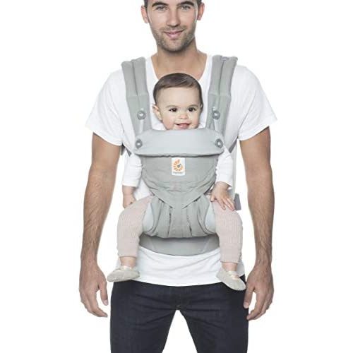 Ergobaby 360 All-Position Baby Carrier with Lumbar Support (12-45 Pounds), Pearl Grey