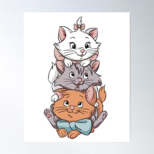 The Aristocats Poster Wall Art, Modern Wall Decor For Living Room Bedroom, 8x12 UNFRAMED