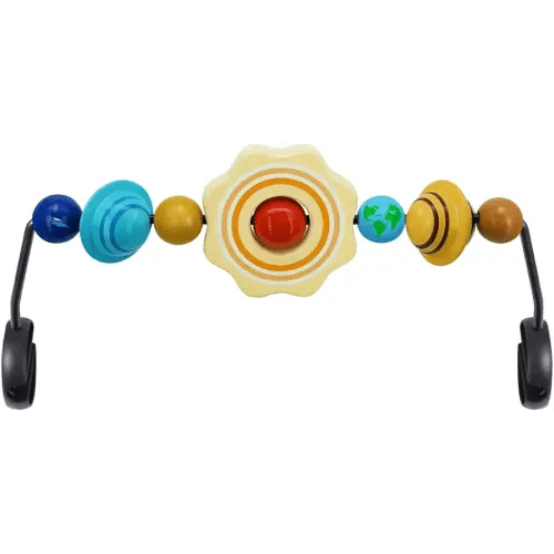 Baby Bjorn Bouncer Toy Bar, Hand-Painted Wooden Toy for Baby Bouncer Soft & Bliss, Easy to Attach and Remove, Child-Friendly Materials, Rich Color Design for Curious Babies, Sun & Planets