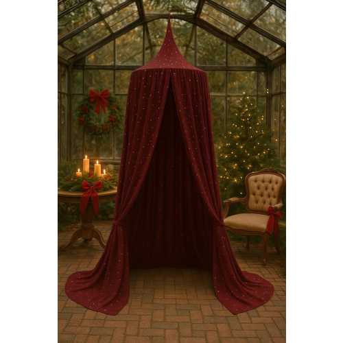 Muslin bed canopy, Christmas photography props, decoration over a bed, Hanging Tent