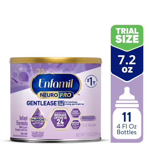 Enfamil NeuroPro Gentlease Powder Baby Formula, For Fussiness, Crying, Gas, Spit-up, & Soft Stools, 7.2 Oz Sample Can