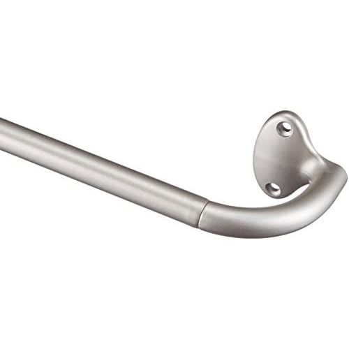 Amazon Basics Room Darkening Blackout Curtain Rod - 48" to 88", Nickel