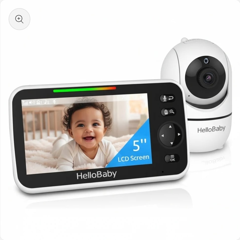 HelloBaby 5" Video Baby Monitor with 1 Camera HB6550
