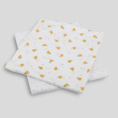 Milkberry 2 Pack Luxury Rayon Of Bamboo Muslin Swaddle Blanket For Baby Girl Floral Pink Polka Dot