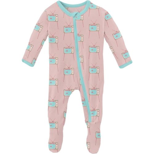 KicKee Print Footie with Zipper, Super Soft One-Piece Jammies, Seasonal Sleepwear for Babies and Kids, Spring 3 Collections
