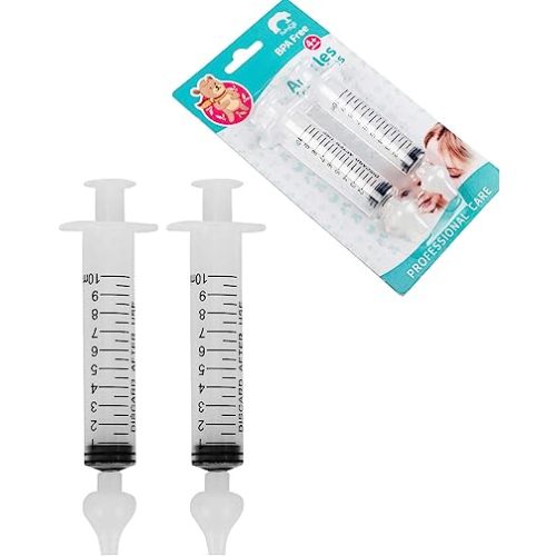 Syringe Nasal Irrigator, Professional Baby Nasal Irrigator Portable Infant Nose Cleaner Rinsing Device Fast All Natural Relief-Nasal Irrigation/Nasal Spray/Nasal Hygiene (2 pièces)
