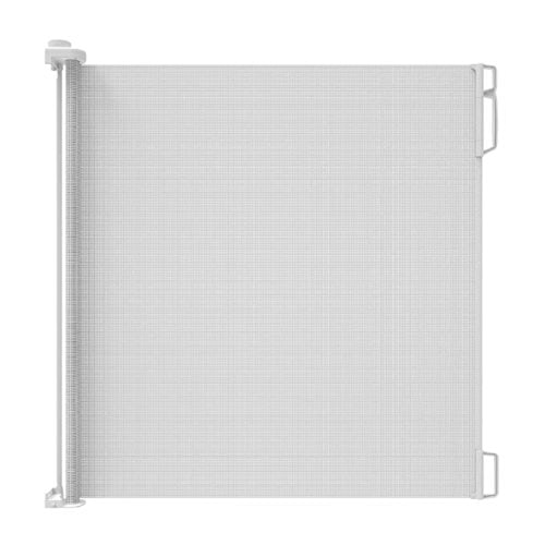 Perma Child Safety Indoor/Outdoor Retractable Baby Gate 41" Tall, Extends to 71" Wide, White - 41" Tall x 71" Wide