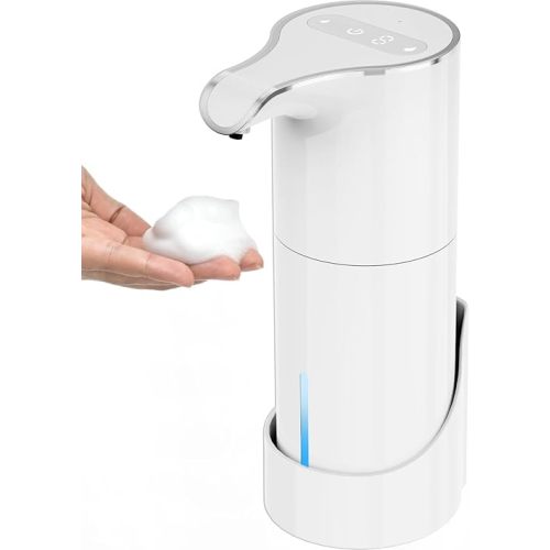 YIKHOM Automatic Foaming Soap Dispenser, Digital Display Wall Mounted 7 Adjustable Volume Control, Touchless Hands Free Auto Soap Dispenser for Kitchen, Bathroom,15.3 oz/450mL