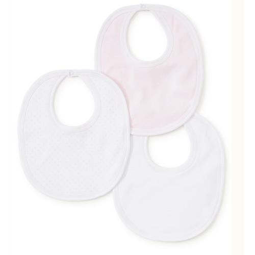 Pink Dot 3 Pack Bib Set w/ Tulle Bag