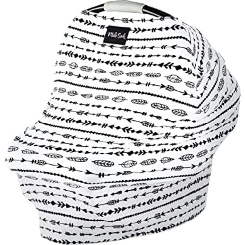 Milk Snob Original 5-in-1 Cover - Nursing Cover for Breastfeeding - Baby Car Seat Cover, Carseat Canopy & Stroller - Essential All-in-One Cover - Gift for Mom, Baby (Arrows)
