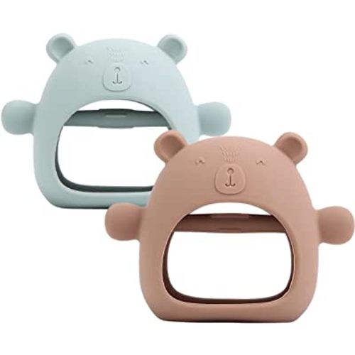 PandaEar Silicone Baby Teething Toys| Baby Hand Teether Mitten for Sucking Needs| Baby Chew Toys Hand Pacifier for Soothing Teething Pain Relief